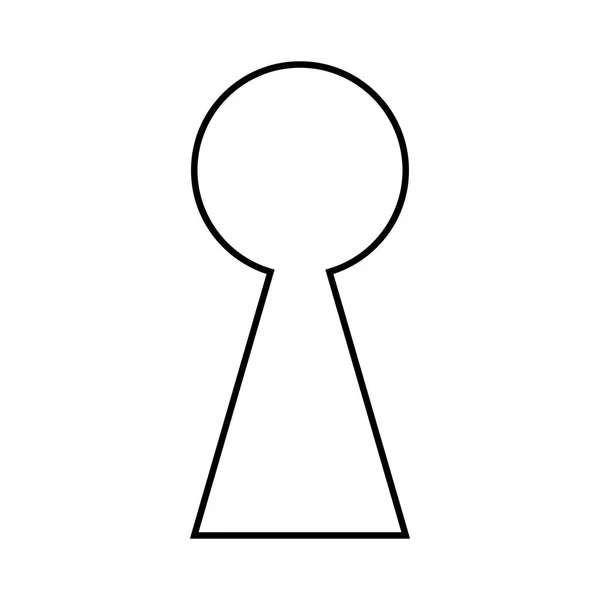 Конструкция иконки векторного символа замочной скважины . — стоковый вектор