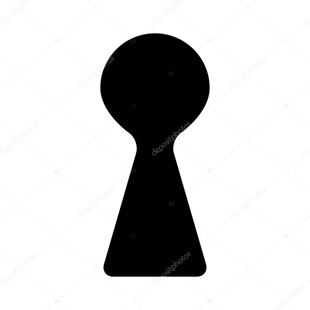 keyhole silhouette outline vector symbol icon design.