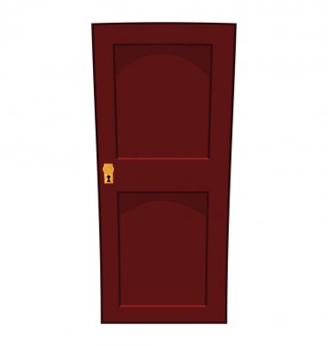 çizgi film kapı vektör simgesi simgesi tasarım. 