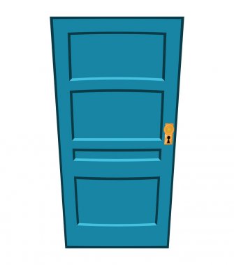 çizgi film kapı vektör simgesi simgesi tasarım. 