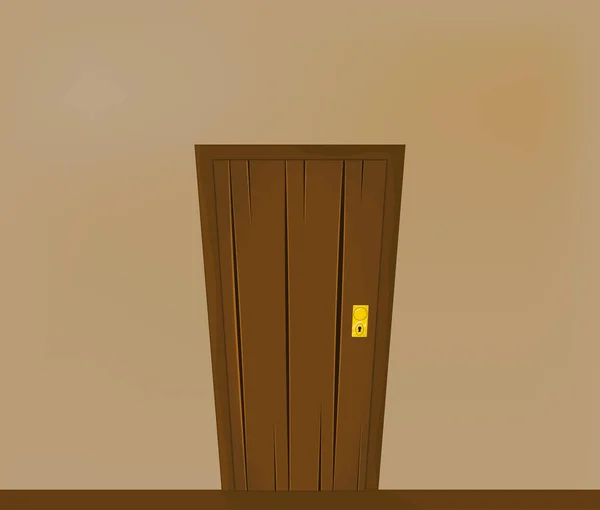 Porte dans le couloir belle illustration de conception de papier peint bannière — Image vectorielle