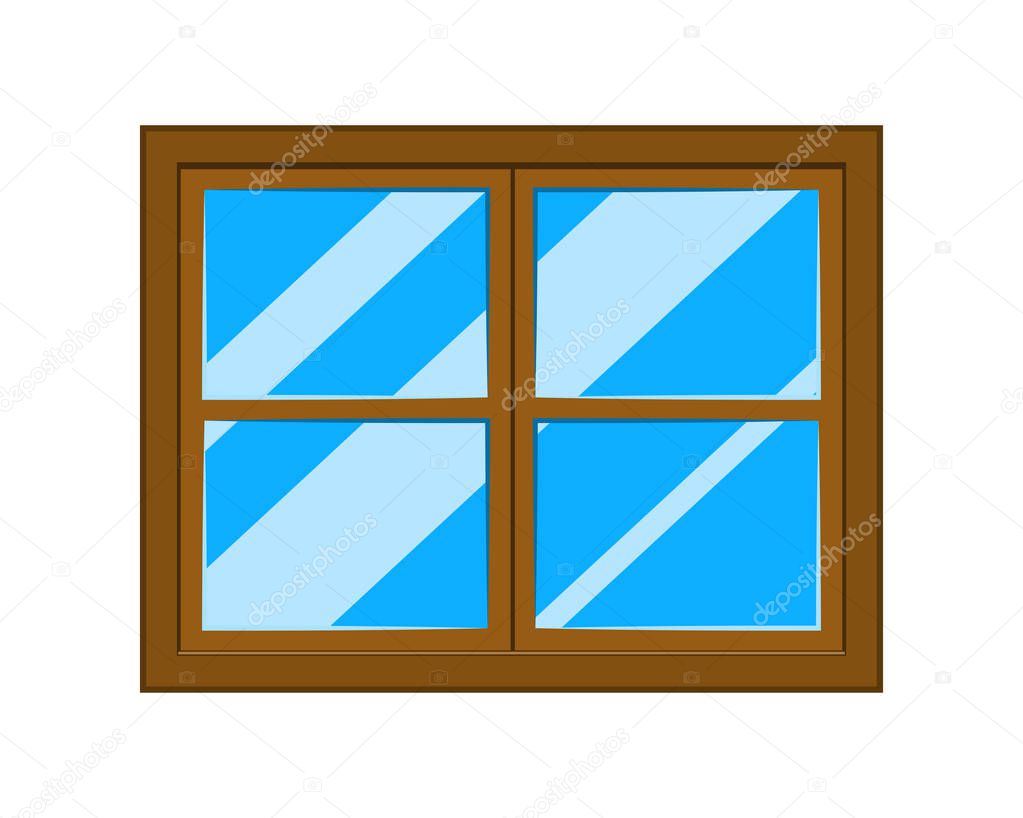 Window cartoon vector symbol icon design.