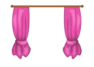 çizgi film perdeleri vektör simgesi simgesi tasarım. 