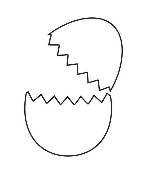 Huevo roto silueta vector símbolo icono diseño . — Archivo Imágenes Vectoriales