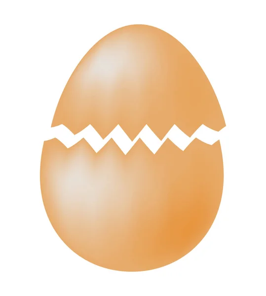 Design des Symbol-Symbols für kaputte Eier. — Stockvektor