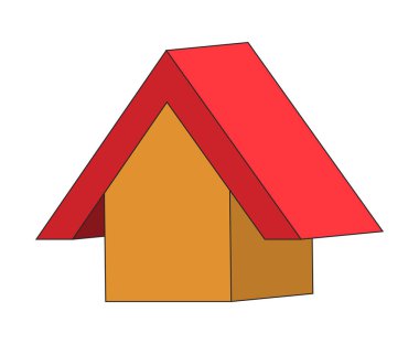 çizgi film ev vektör sembol simge tasarım.