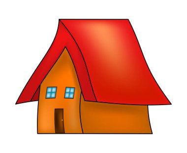 çizgi film ev vektör sembol simge tasarım.