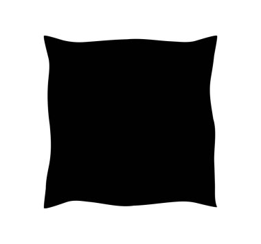 çizgi film yastık siluet, anahat vektör simgesi simgesi tasarım. 