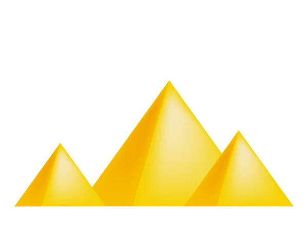 Egyptiska pyramiderna vektor symbol ikon design — Stock vektor