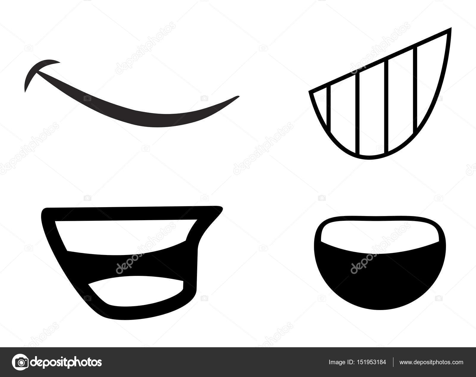 Desenho da boca dos desenhos animados design do ícone do símbolo