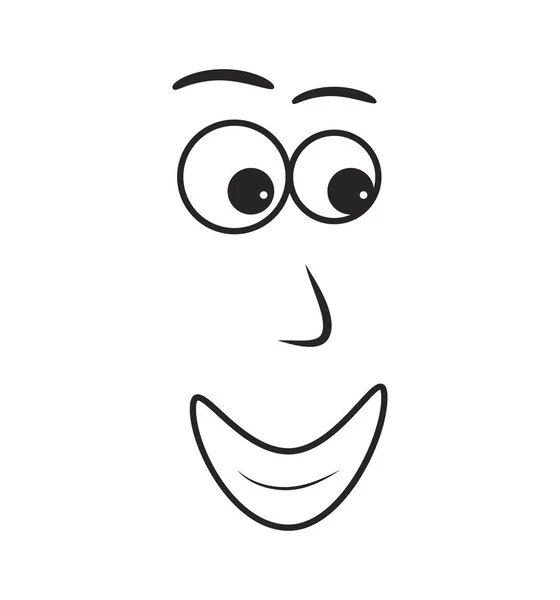Γελοιογραφία πρόσωπο διάνυσμα σύμβολο εικονίδιο σχεδιασμός. — Διανυσματικό Αρχείο