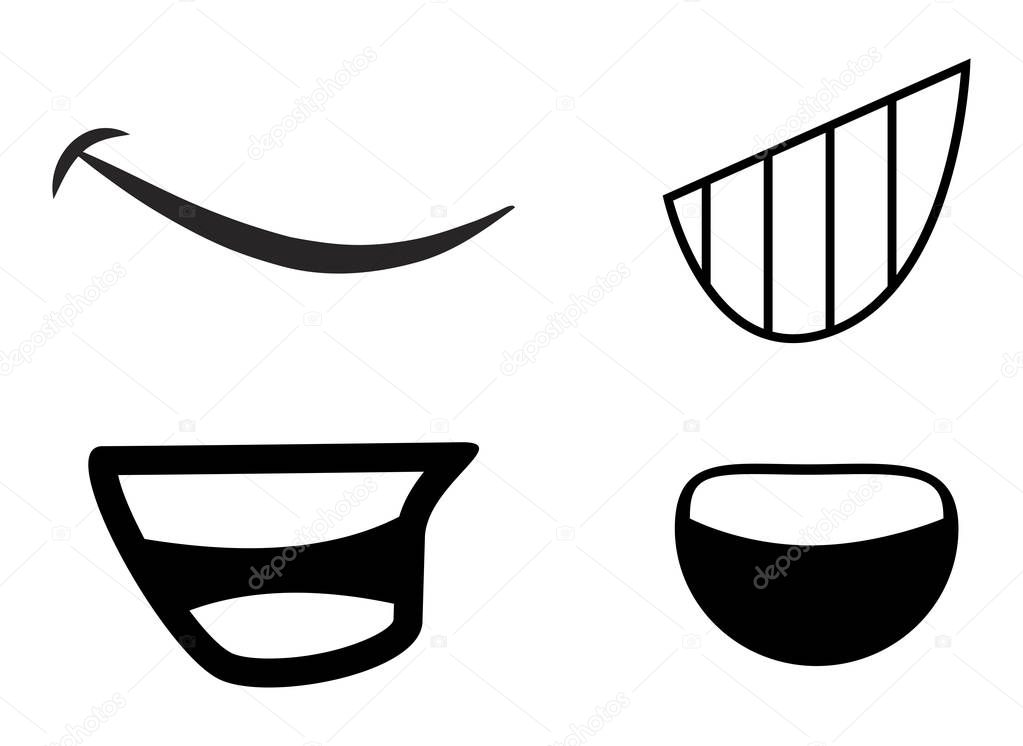 cartoon mouth vector symbol icon design. 