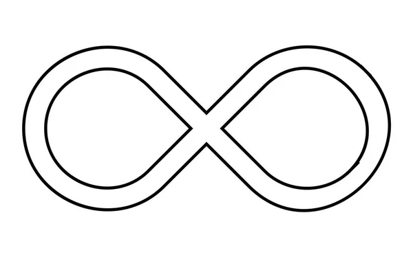 Infinity znak sylwetka wektor symbol ikonę projektu. — Wektor stockowy