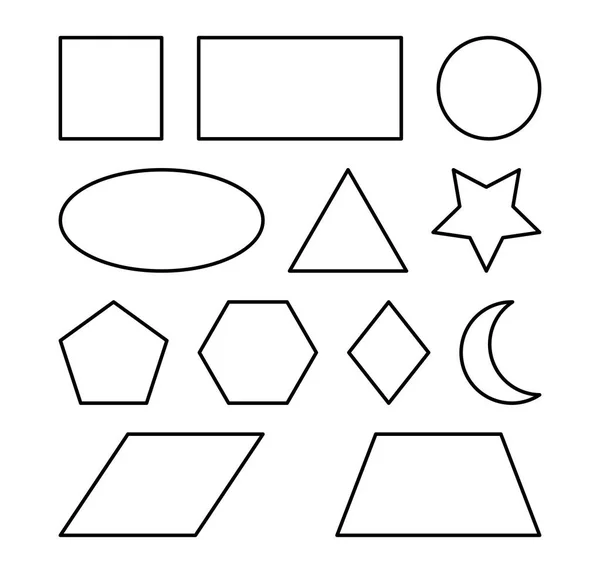 Geometriska former vektor symbol ikon design. — Stock vektor