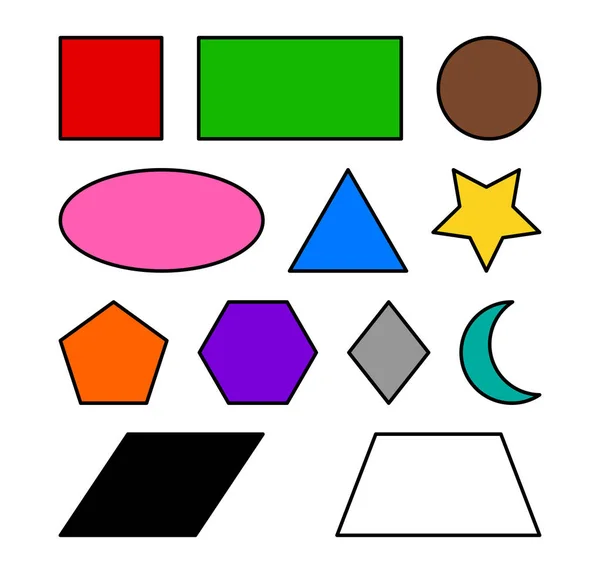 Formes géométriques symbole vectoriel icône design . — Image vectorielle