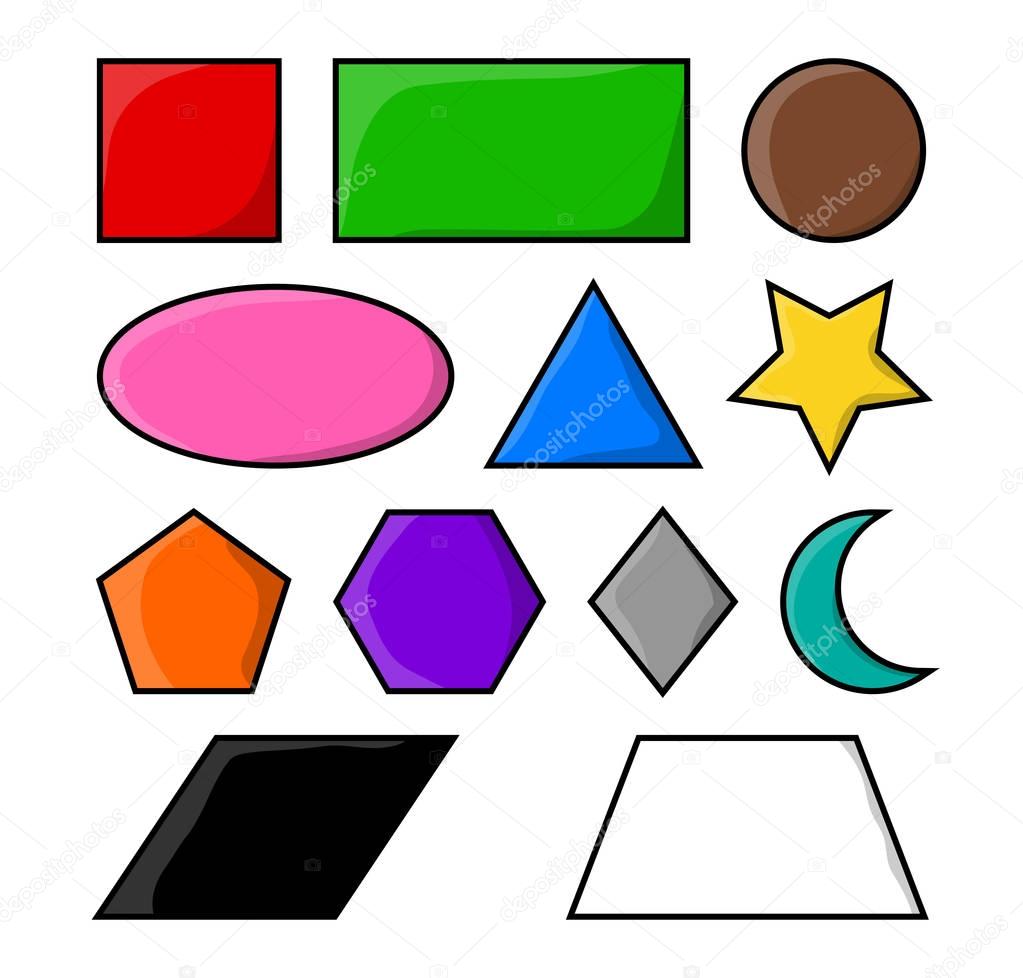 geometric shapes vector symbol icon design.