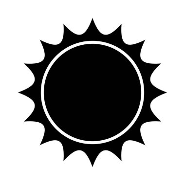 Güneş siluet vektör simgesi simgesi tasarım. 
