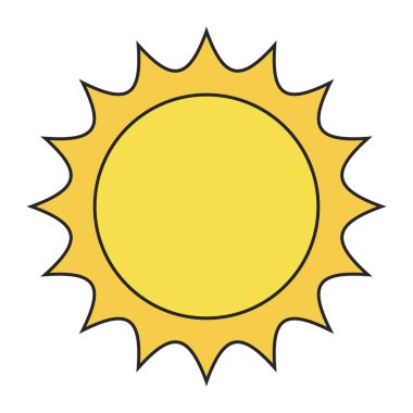 Güneş vektör simgesi simgesi tasarım. Güzel illüstrasyon izole o