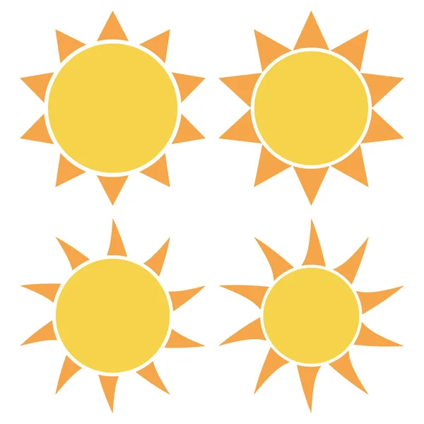 Sol conjunto vector símbolo icono de diseño. Hermosa ilustración isolat — Archivo Imágenes Vectoriales