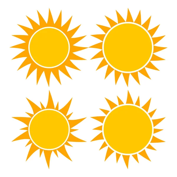 Сонячний набір векторний символ іконок дизайну. Красива ілюстрація Isolat — стоковий вектор