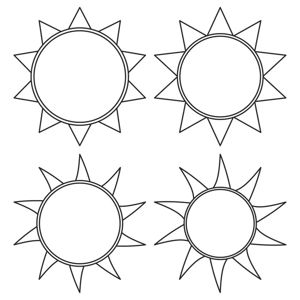 Słońce wektor zestaw symbol ikona designu. Piękna ilustracja isolat — Wektor stockowy