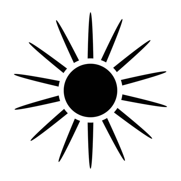 Zon silhouet vector symbool pictogram ontwerp. — Stockvector