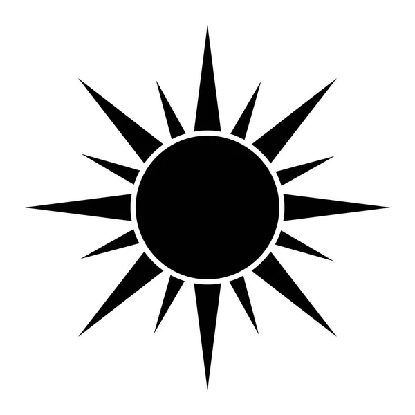 Sol silueta vector símbolo icono diseño . — Archivo Imágenes Vectoriales