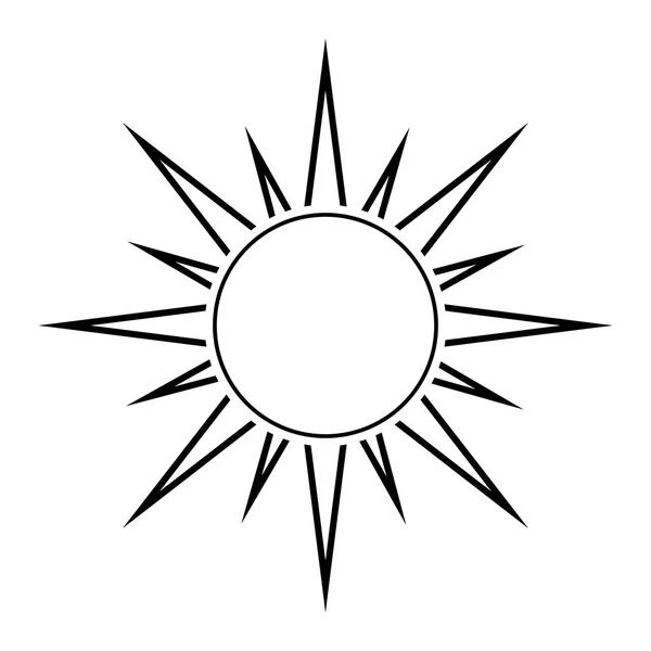 Sol silhueta vetor símbolo ícone design . —  Vetores de Stock