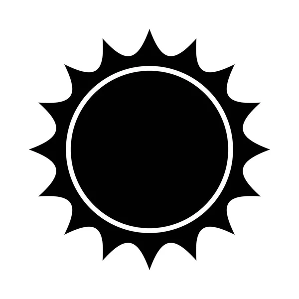 Zon silhouet vector symbool pictogram ontwerp. — Stockvector