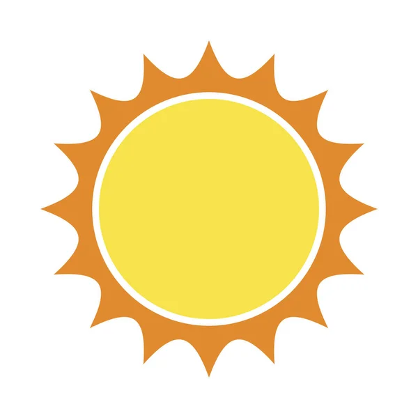 Desenho de ícone de símbolo de vetor solar. Bela ilustração isolada o — Vetor de Stock