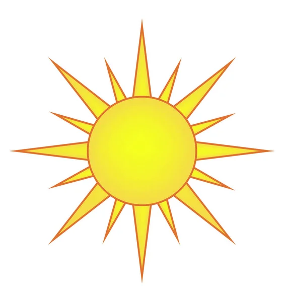 Icône de symbole vectoriel soleil design. Belle illustration isolée o — Image vectorielle