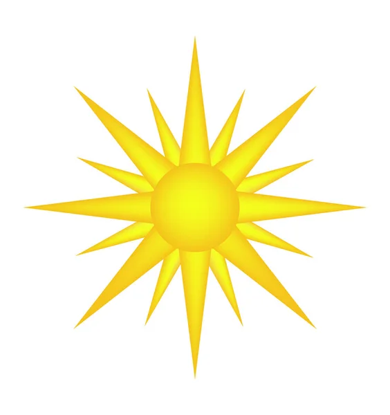 Сонячний векторний дизайн значка символу. Красива ілюстрація ізольована o — стоковий вектор