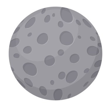 çizgi film ay vektör simgesi simgesi tasarım. 