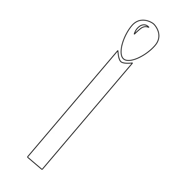 Matchen stick silhuett vektor symbol ikon design. — Stock vektor