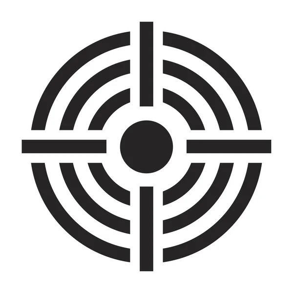 Diseño de icono de símbolo de vector objetivo de punto de mira . — Vector de stock