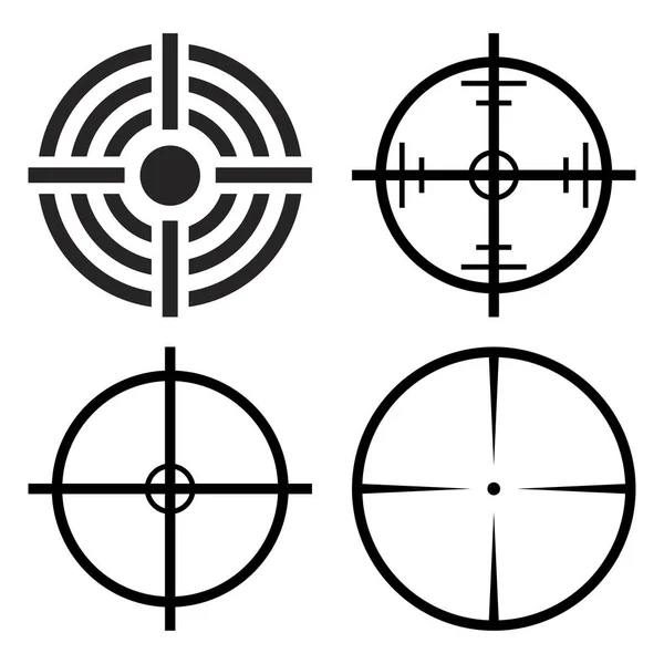 Fadenkreuz-Ziel-Vektor-Symbol-Design. — Stockvektor