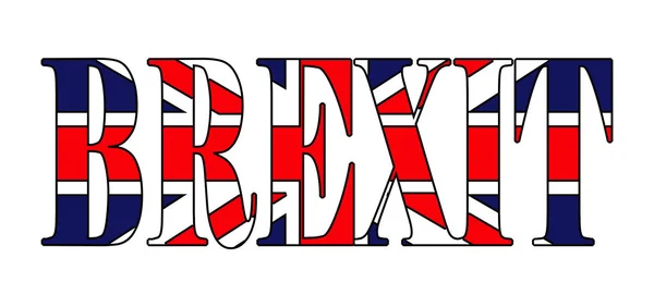 Brexit texto Reino Unido bandera vector icono de diseño. Hermoso illustr — Vector de stock