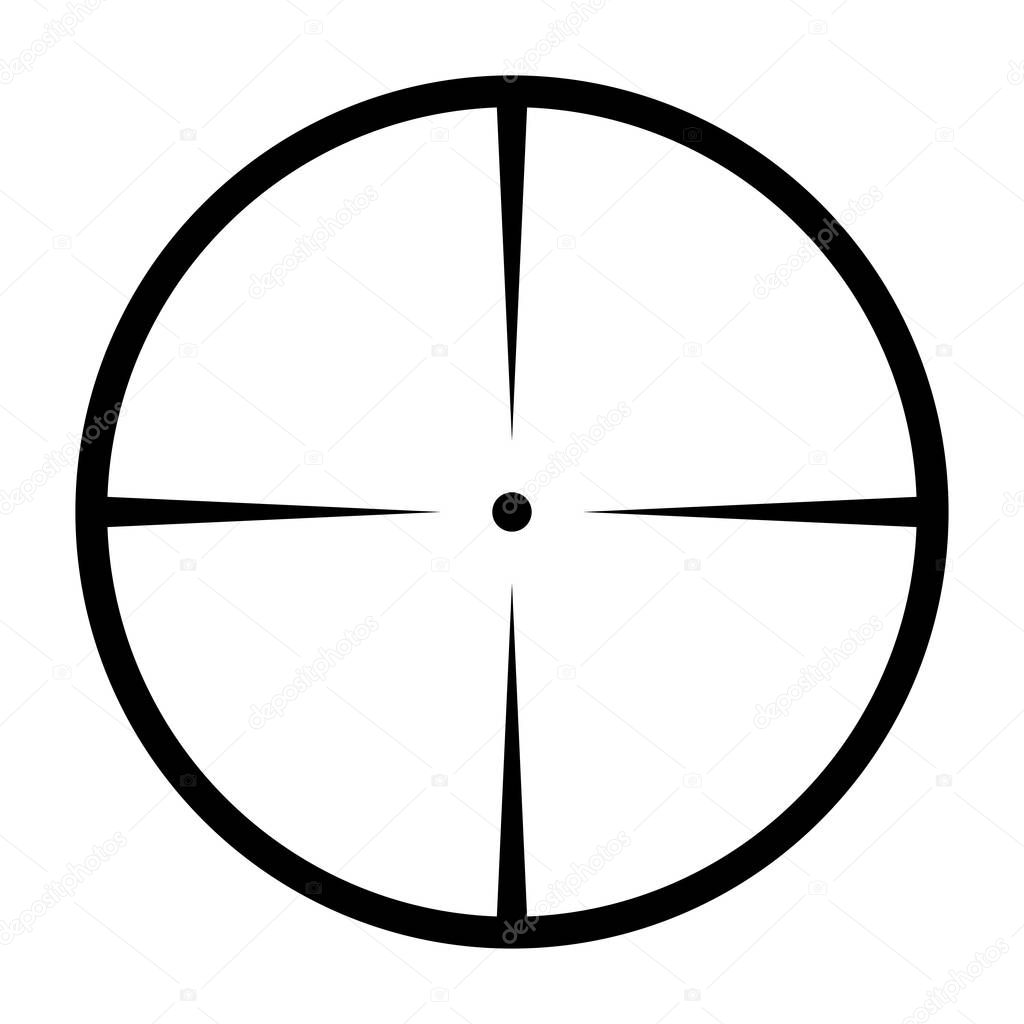 Crosshair target vector symbol icon design. Beautiful illustration isolated on white backgroun