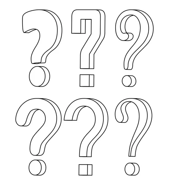 Question mark silhouette vector symbol icon design. — Stock Vector