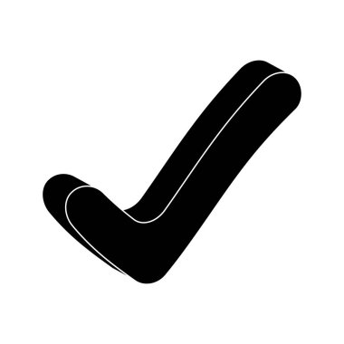 onay işareti, onay işareti vektör simgesi simgesi tasarım. 