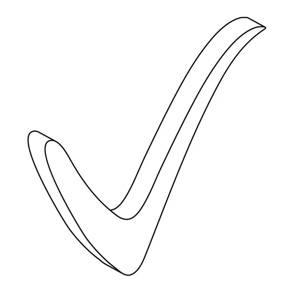 Signo de la garrapata, marca de verificación vector icono de diseño . — Vector de stock