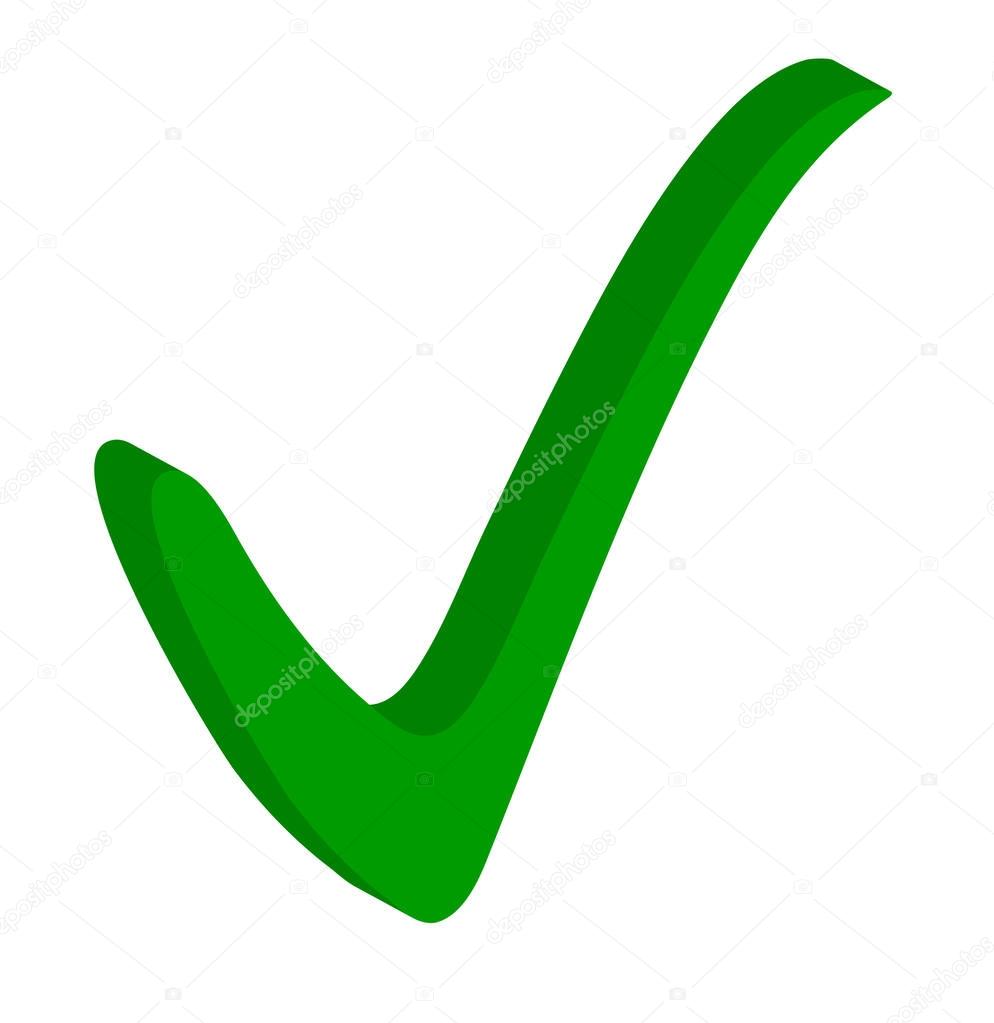 Tick sign, check mark vector symbol icon design. Beautiful illustration isolated on white backgroun
