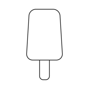 Dondurma çubuk siluet vektör simgesi tasarımı. 