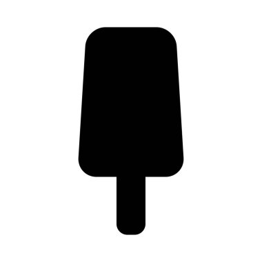 Dondurma çubuk siluet vektör simgesi tasarımı. 