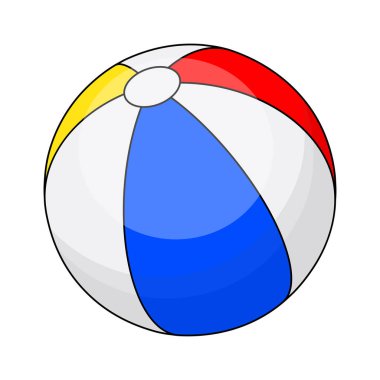 beach ball  vector symbol icon design.  clipart