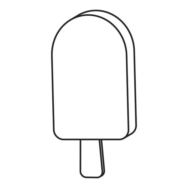 スティックシルエットベクトルアイコンデザインのアイスクリーム. — ストックベクタ