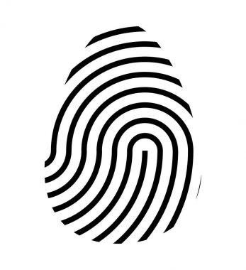 parmak izi logo vektör simgesi simgesi tasarım. 