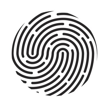 parmak izi logo vektör simgesi simgesi tasarım. 