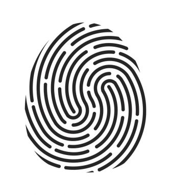 parmak izi logo vektör simgesi simgesi tasarım. 