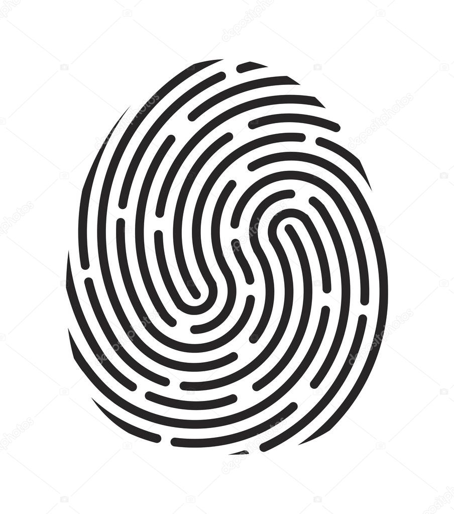 fingerprint logo vector symbol icon design. 